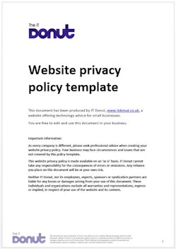 Writing privacy policy your website